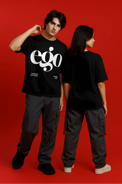 Ego | Black Oversized T-Shirt